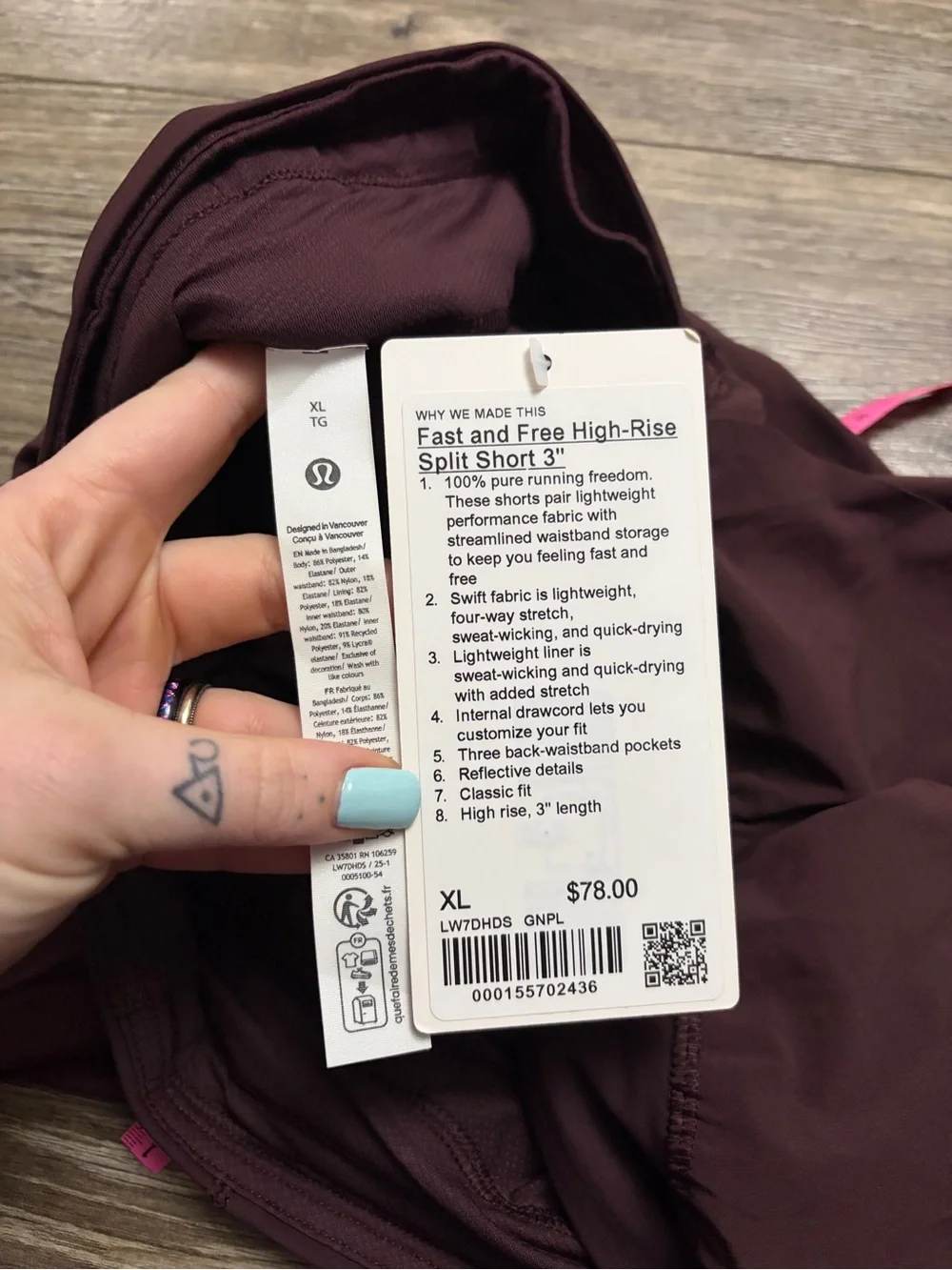 NWT Lululemon Fast & Free High-Rise Split Short 3